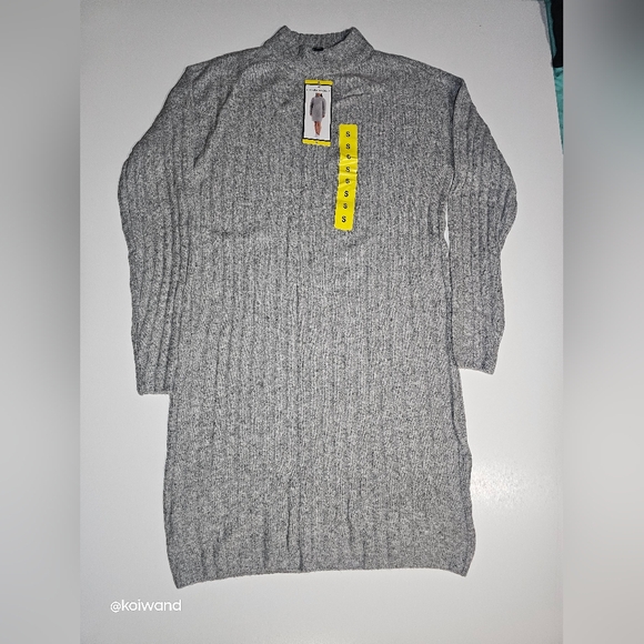 NWT Hilary Radley Ladies' Sweater Dress/Light Heather Gray Size S - Picture 1 of 10